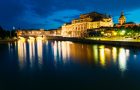 Night View Of Illuminated Stockholm Royal Opera in Evening, Sweden